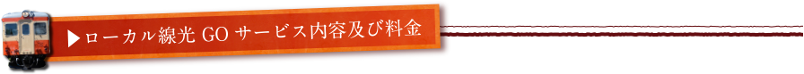 ローカル線光 GOサービス内容及び料金